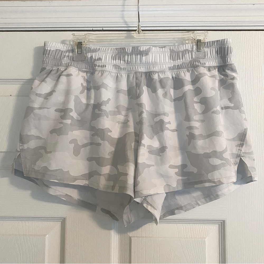 Gap Grey and White Exercise Shorts with Built-In